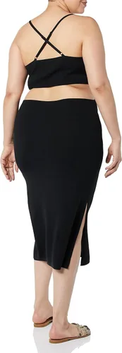 Vista 5 de The Drop Womens Zuri Fitted Cut-Out One Shoulder Maxi Sweater Dress