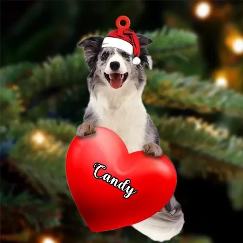 Vista 50 de Adornos de Navidad personalizados para perros, nombre personalizado, adorno de Malamute de Alaska, adornos acrílicos, regalos de Navidad, amantes