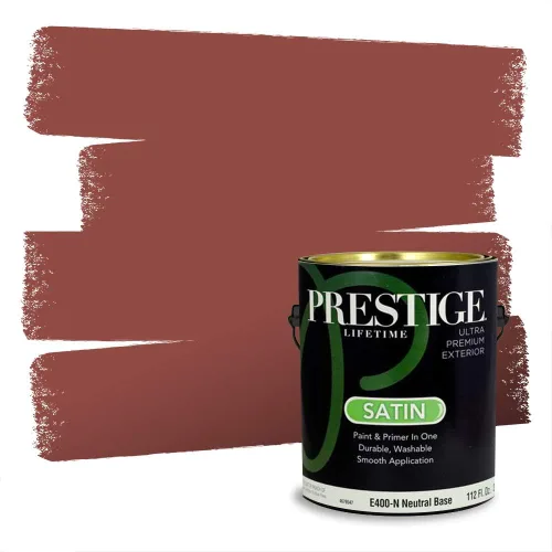 Vista 455 de Prestige Paints Pintura exterior e imprimación en uno, 1 galón, plano, coincidencia comparable de Valspar* Amber Rose*