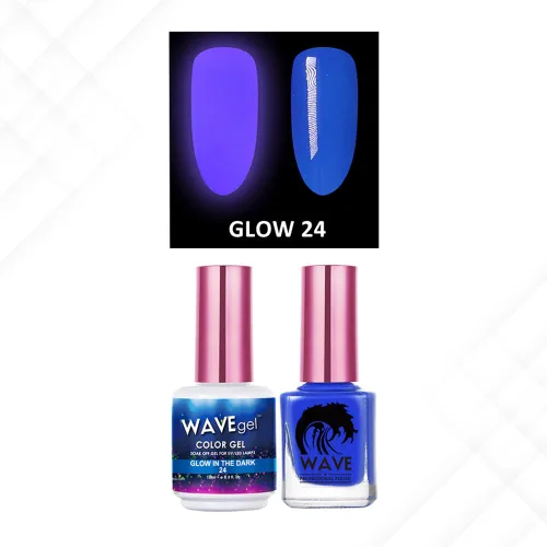 Vista 10 de Wavegel WAVEGEL - Juego de gel y esmalte de uñas a juego - Brilla en la oscuridad - # 01