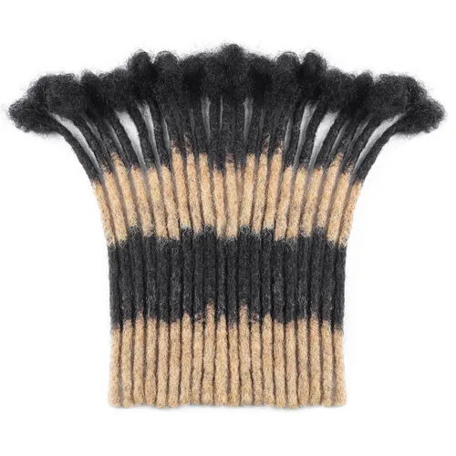 Vista 36 de Extensiones de cabello humano Loc de 0.2 cm de ancho, 4 pulgadas, 30 hebras, negro natural 100% completamente hechas a mano, extensiones