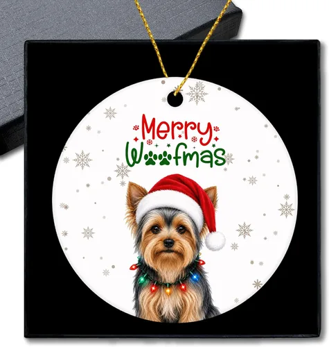 Vista 29 de Shiba Inu Gifts - Adornos navideños de cerámica para árbol y auto