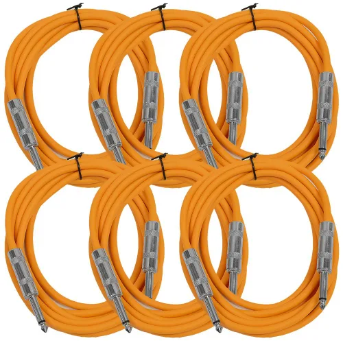 Vista 34 de Seismic Audio Cables de guitarra para altavoces, cables de guitarra TS de ¼ pulgadas, 3 pies, multicolor, paquete de 6 Color múltiple
