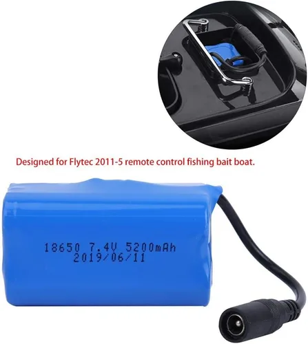 Vista 5 de Dilwe Batería de barco RC, batería de actualización de barco RC compatible con Flytec 2011-5 barco de cebo de pesca al aire libre