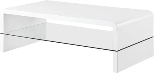 Vista 5 de Coaster Home Furnishings - Airell - Madera de ingeniería - Mesa de centro rectangular con estante de cristal y bordes de cascada - Sala de estar