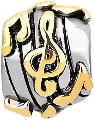 Vista 2 de LilyJewelry Cuentas de amuleto con notas musicales para pulseras