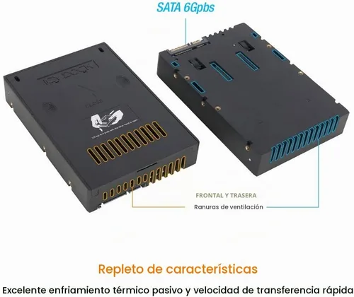 Vista 3 de ICY DOCK Kit de montaje SATA HDD y SSD de 2.5 pulgadas a 3.5 pulgadas para bahía interna de 3.5 pulgadas con cubierta extraíble EZConvert Lite