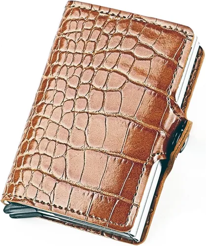 Vista 9 de Cartera de bloqueo RFID ultrafina para tarjetas de crédito con tarjetero seguro, 1468-2, Minimalista