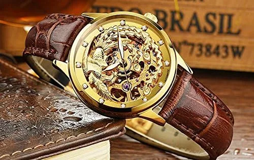 Vista 3 de Reloj mecánico automático para parejas, cristal de zafiro, acero inoxidable, reloj para ella y su set de regalo