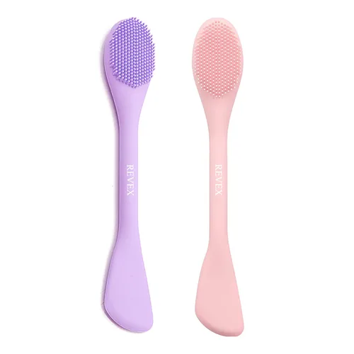 Vista 10 de REVEX Aplicador de máscara facial de silicona, limpiador facial, exfoliante de poros, 2 cepillos de limpieza de poros, cepillos de limpieza facial
