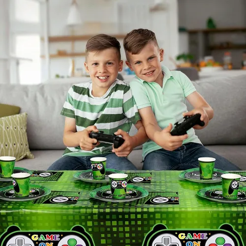 Vista 6 de WERNNSAI Mantel de videojuegos – 1 paquete de 108 x 54 pulgadas para mesa 1 paquete verde