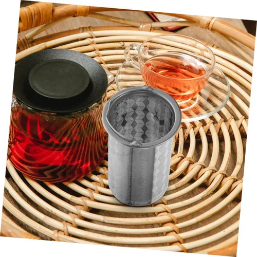 Vista 5 de UPKOCH Filtro de fugas de té, infusor de té, filtro de té, infusor fino, tetera, tamiz de té, cesta infusora de té inoxidable, colador de té