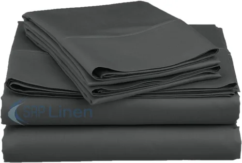 Vista 7 de Juego de sábanas de algodón egipcio de 1500 hilos súper suaves con fundas de almohada adicionales, patrón sólido que se ajusta a bolsillo de hasta
