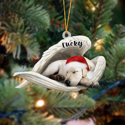 Vista 37 de Ángel durmiente de Afghan Hound para Navidad, adorno personalizado con el nombre del perro, adorno de Navidad personalizado para amantes de perros