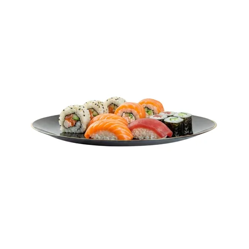 Vista 24 de Restaurantware Moderna - Platos desechables de 7.5 pulgadas, 40 platos de plástico duraderos para fiestas, platos llanos de plástico transparente