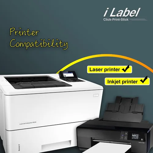 Vista 5 de 8.5" x 11" Full Sheet Label Sticker Paper for Laser & Inkjet Printers [100 Sheets,100 Labels]