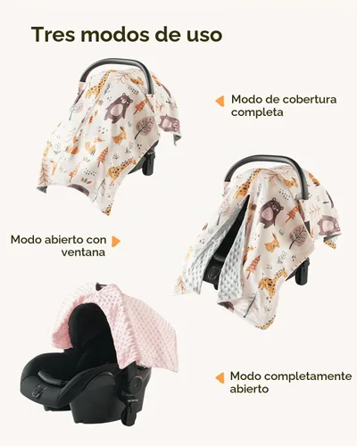 Vista 3 de Funda de asiento de coche para bebé, fundas de asiento de coche infantil Beige