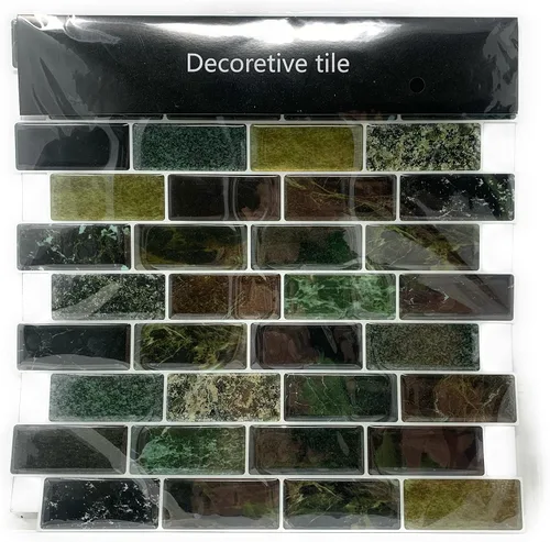Vista 6 de RockRose Azulejos de vinilo autoadhesivos de alta calidad para despegar y pegar, decoración de estilo artístico, azulejos de pared con textura 3D