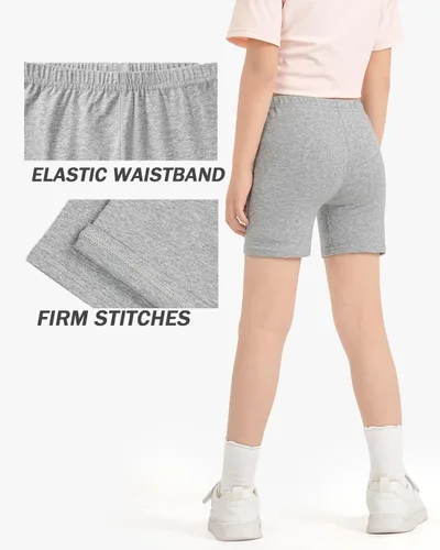 Vista 3 de Pantalones cortos de baile para niñas, pantalones cortos de ciclismo para niños, adolescentes, niñas, pantalones cortos de yoga con ruedas de 5 a 14