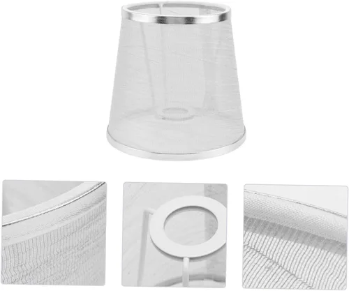 Vista 4 de Veemoon Persianas de repuesto para candelabro, pantalla decorativa transparente, cubierta de luz de rosca plateada para el hogar, tela elegante