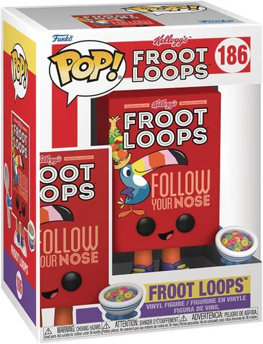 Vista 3 de POP Ad Icons: Kelloggs – [Froot] Loops Cereal Box Funko Figura de vinilo (paquete con funda protectora de caja compatible)