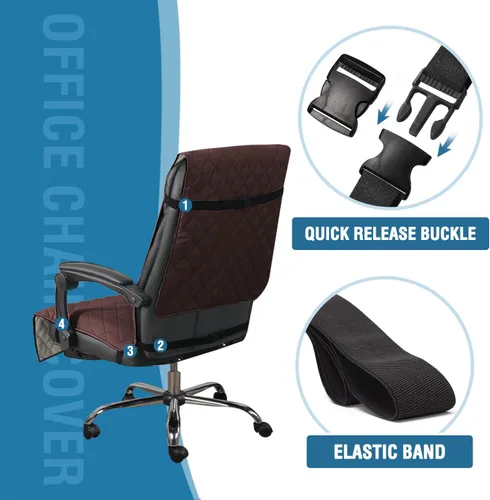 Vista 4 de H.VERSAILTEX Funda para silla de comedor resistente al agua, reversible, con hebilla antideslizante, suave, extraíble, para silla alta de gran