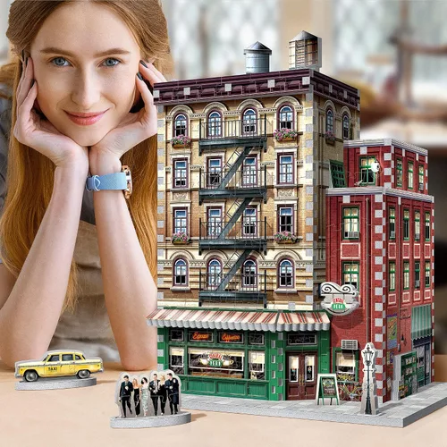 Vista 2 de Wrebbit3D Friends - Rompecabezas 3D modelo de Central Perk 440 piezas de rompecabezas reales Construye el icónico café de la exitosa serie