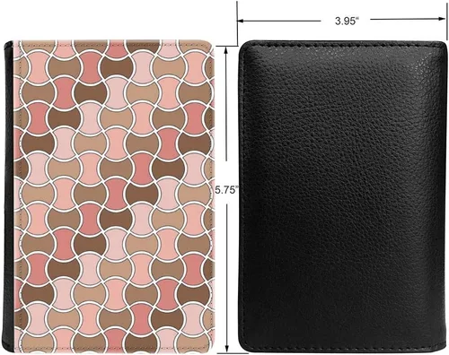 Vista 2 de PU Leather Passport Holder Travel Wallet RFID Blocking Card Case Cover With Unique