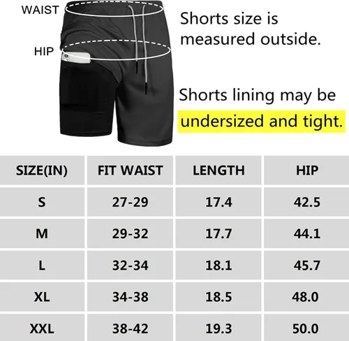 Vista 3 de Pantalones cortos deportivos para hombre, pantalones cortos de entrenamiento 2 en 1 para hombre, pantalones cortos de malla de secado rápido