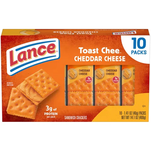 Vista 25 de Lance - Galletas saladas tipo sándwich, Captain's Wafers, paquete variado, 10 paquetes individuales, 6 sándwiches en cada uno