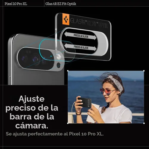 Vista 5 de Spigen Glas.tR EZ FIT Optik - Protector de lente de cámara para Pixel 10