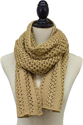 Vista 3 de stylesilove Bufanda oblonga de color sólido de punto clásico para mujer