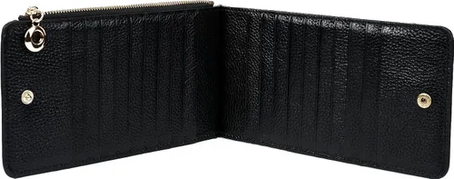 Vista 6 de Yaluxe- Cartera para mujer con bloqueo RFID, de cuero genuino, multiorganizador de tarjetas con bolsillo con zíper