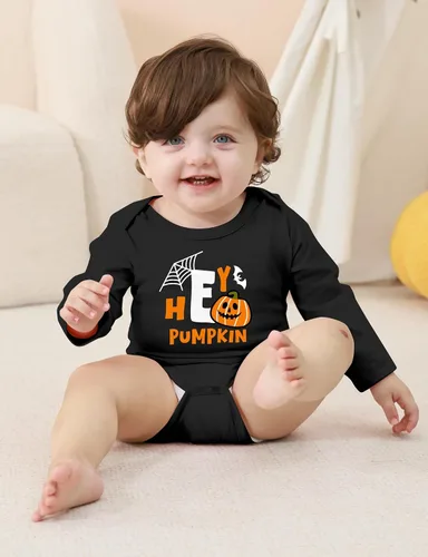 Vista 17 de BFUSTYLE Mameluco de manga larga para bebés niños y niñas, traje divertido para bebés de 0 a 18 meses
