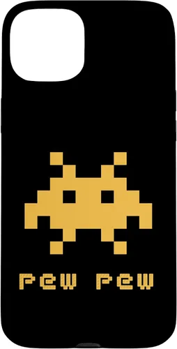 Vista 9 de iPhone 16 Alien Invaders Pew Space 8-bit Retro Video Game Gift Case