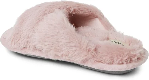 Vista 7 de Dearfoams Sandalias unisex Ava Furry Crossband Slide