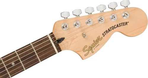 Vista 5 de Guitarra eléctrica Squier Affinity Series Stratocaster, con garantía de 2 años, efecto sunburst de 3 colores, diapasón de laurel Poplar Body