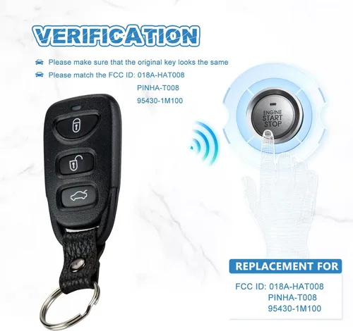 Vista 3 de Llavero remoto de repuesto para Kia Forte 4 BTN PINHA-T008 2010 - 2014 (2)
