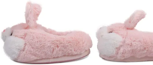 Vista 5 de Caramella Bubble Pantuflas clásicas de conejo para mujer, divertidas pantuflas de animales para niñas, bonitas pantuflas de conejo de felpa, regalos