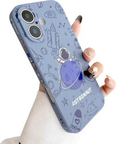 Vista 20 de Yonds Queen para iPhone 7 Plus / 8 Plus, linda funda con diseño de astronauta de dibujos animados, elegante parachoques de TPU suave, protectora