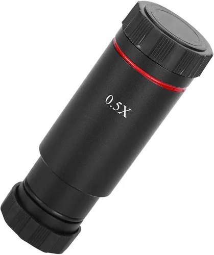 Vista 5 de Oumefar Microscopio Ocular 0.5X C Montaje Microscopio Lente de cámara 0.984 in para ocular electrónico CCD Cámara Industria HDMI Microscopio Cámara