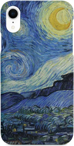 Vista 10 de Inspired Cases - Funda con textura 3D para iPhone Xs Max - Funda protectora de goma para iPhone Xs Max de Apple - Vincent Van Gogh - Noche estrellada