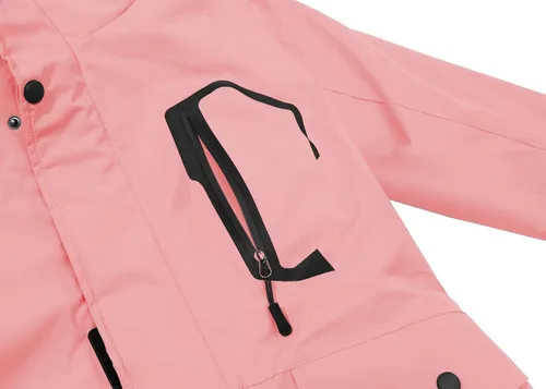 Vista 5 de Spmor - Chaqueta de esquí impermeable para mujer, para montaña, lluvia, abrigo de invierno, a prueba de viento, con capucha