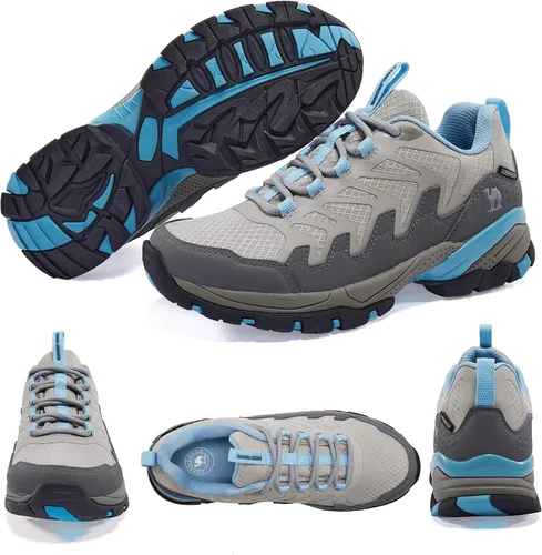 Vista 5 de CAMELSPORTS Zapatos de senderismo para mujer, impermeables, ligeros, antideslizantes, transpirables, para exteriores, para senderismo y caminar