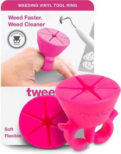 Vista 10 de Anillo colector de desechos de vinilo Tweexy Craft Herramientas de desbroce para transferencia de calor de vinilo, soporte de hojas de papel