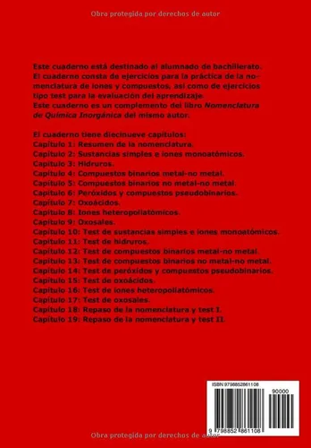 Vista 2 de Cuaderno de nomenclatura de Química Inorgánica (Spanish Edition)