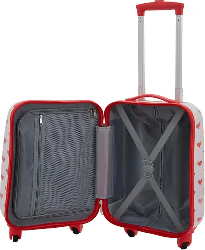 Vista 6 de Travelers Club Juego de equipaje de viaje para niños de 5 piezas Corazones Juego de equipaje de viaje para niños de 5 piezas
