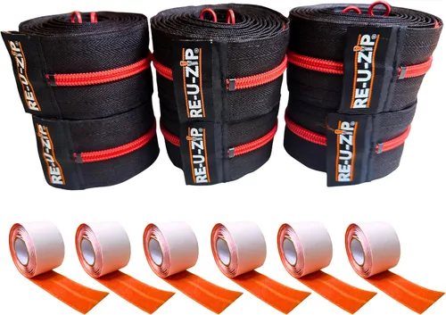 Vista 9 de RE-U-ZIP® Cremallera resistente reutilizable con barrera contra polvo Paquete Pro Sistema patentado de gancho y bucle Rentable y confiable Azul