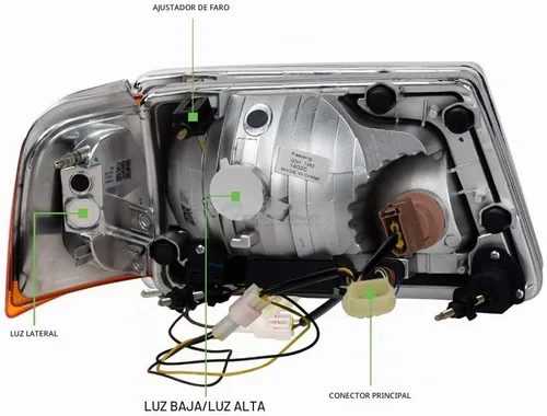 Vista 4 de 7422448582543 Compatible con 2001-2011 Ford Ranger Switchback Barra de tira LED secuencial de luces delanteras con carcasa negra y lámparas de señal
