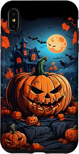 Vista 11 de iPhone 11 Pro Max - Funda para disfraz de Halloween con diseño de calabaza tallada espeluznante